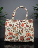 Buy Canvas Tote Bags Beige Multiflower in Pakistan