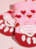 Buy SHEIN 4pcs Heart Pattern Pet Socks in Pakistan