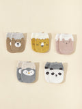 Buy SHEIN 5pairs Baby Cartoon Animal Print Floor Socks in Pakistan