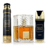 Buy Lattafa Khamrah Gift Set (Edp 100ml+200ml Deo+ 300ml A/F) in Pakistan