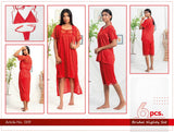 Buy Florea - 6 Pcs Nighty Set - 009 in Pakistan
