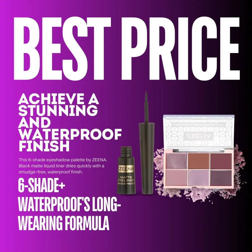 Buy Eyeconic Eyeshadow Palette + Matte Eyeliner Waterproof Bundle in Pakistan