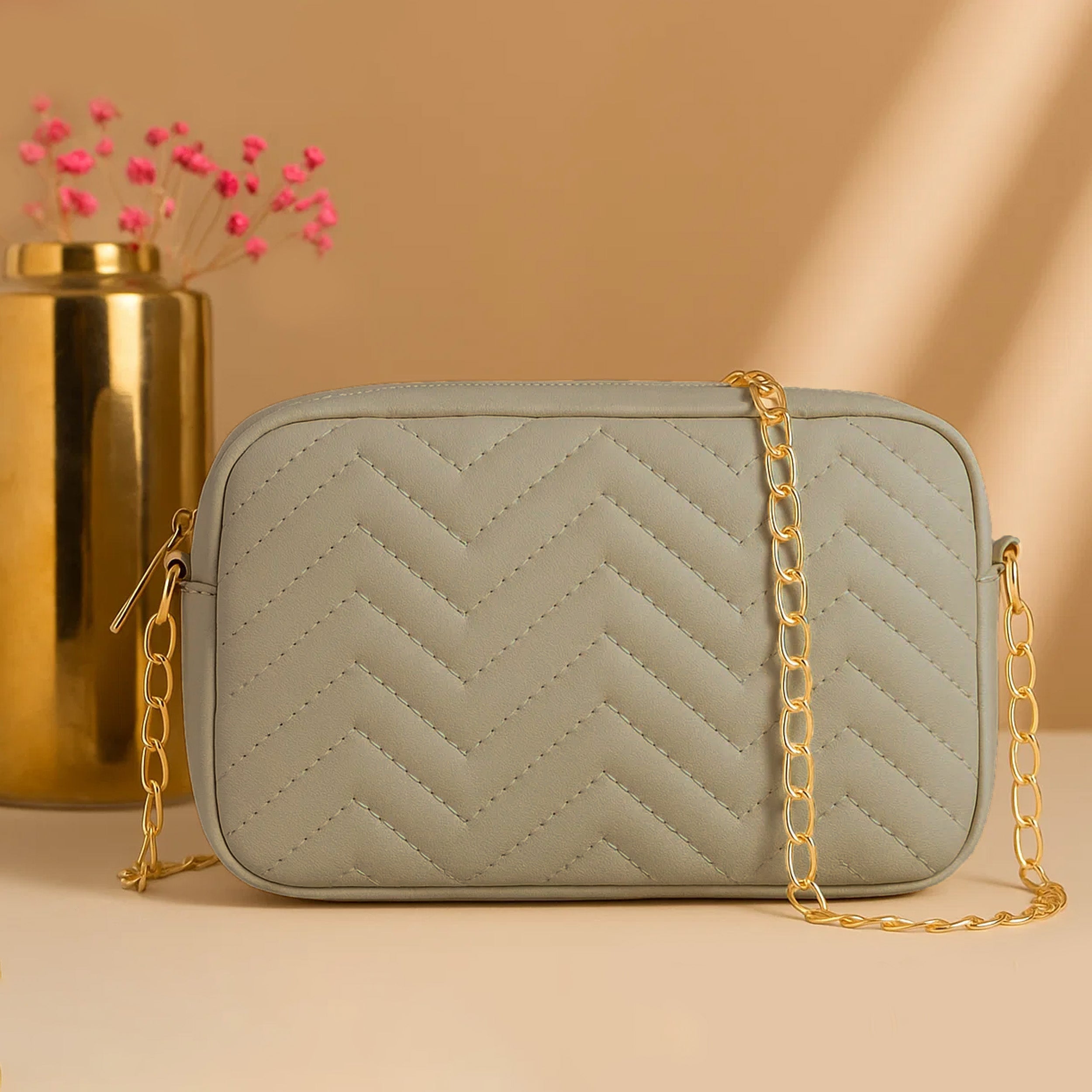 Buy Mini Marvel Crossbody Bag - Pastel Olive in Pakistan