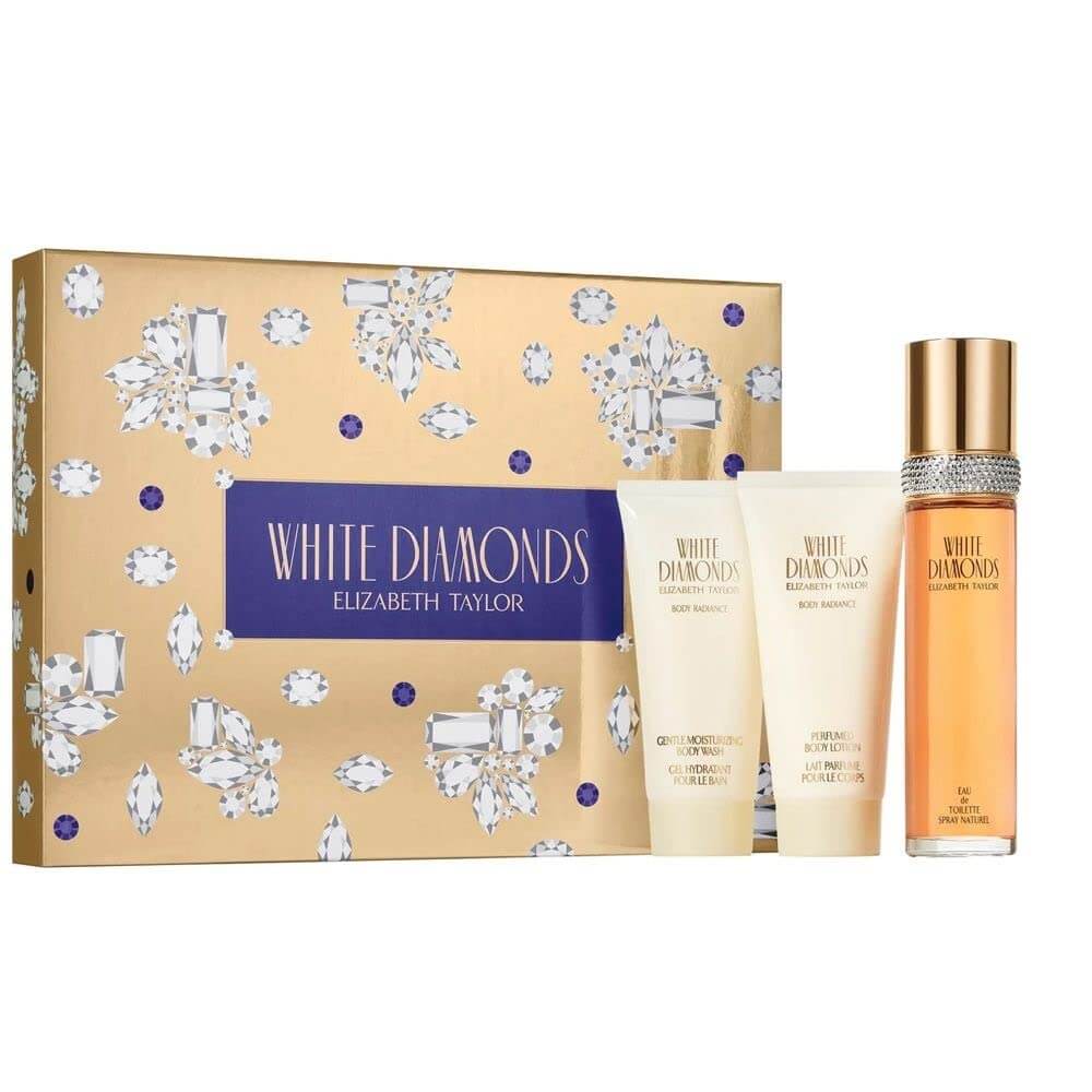 Buy Elizabeth Taylor White Diamonds 3 Piece (EDT 100ML+B/LOTION 100ML+B/WASH 100ML) Women Gift Set in Pakistan