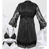 Buy Bridal Maxi Lace Sleeves Satin Kimono Robe in Pakistan