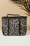 Buy Strap Canvas Tote Bag Black Floral in Pakistan