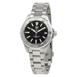 Buy Tag Heuer Aquaracer Black Dial Silver Steel Strap Watch for Women - WBD1310.BA0740 in Pakistan