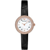 Buy Emporio Armani Women's Quartz Leather Strap Mother Of Pearl Dial 30mm Watch AR11356 in Pakistan