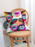 Buy SHEIN Abstract Figure Graphic Cushion Cover Without Filler, Modern Fabric Decorative Square Cushion Cover For Bed, Sofa in Pakistan
