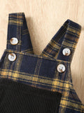 Buy SHEIN Baby Boy 2pcs Plaid Bodysuit And Pinafore Jumpsuit in Pakistan