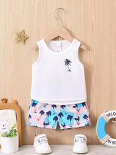 Buy SHEIN Baby Boy Coconut Tree Print Tank Top & Shorts in Pakistan
