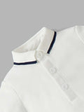 Buy SHEIN Baby Boy Contrast Trim Polo Neck Bodysuit & Shorts in Pakistan