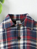Buy SHEIN Baby Boys' Plaid Shirt With Denim Romper And Jeans Set in Pakistan