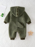 Buy SHEIN Baby Boys Winter Fleece Dinosaur Jumpsuit Outerwear in Pakistan