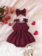 Buy SHEIN Baby Girl Heart Print Bow Shoulder Cami Combo Bodysuit Dress & Headband in Pakistan