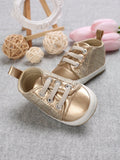 Buy SHEIN Baby Girls Lace Up Plaid Embossed Skate Shoes For Outdoor in Pakistan