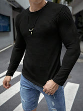 Buy FULL SLEEVES WAFFLE KNIT TEE - BLACK in Pakistan