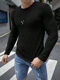 Buy FULL SLEEVES WAFFLE KNIT TEE - BLACK in Pakistan