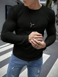 Buy FULL SLEEVES WAFFLE KNIT TEE - BLACK in Pakistan