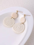 Buy SHEIN Braided Detail Round Drop Earrings in Pakistan