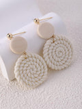 Buy SHEIN Braided Detail Round Drop Earrings in Pakistan
