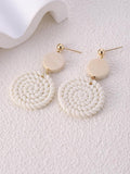 Buy SHEIN Braided Detail Round Drop Earrings in Pakistan
