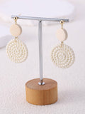 Buy SHEIN Braided Detail Round Drop Earrings in Pakistan