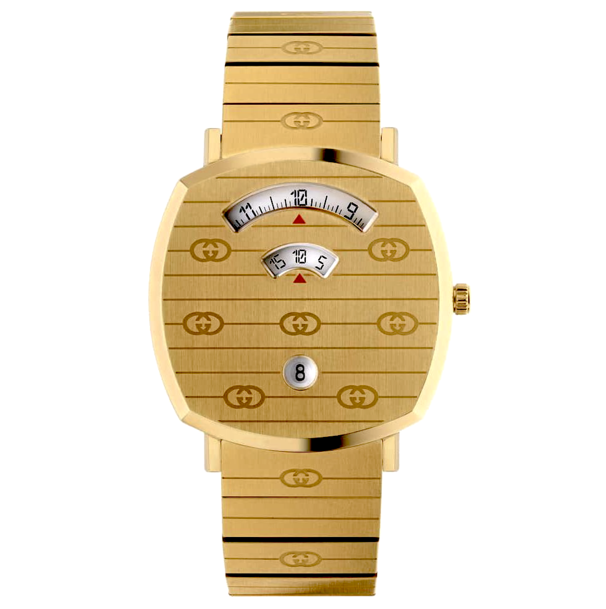 Buy Gucci Grip Gold Dial Gold Stainless Steel Strap Watch for Men - YA157409 in Pakistan