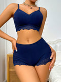 Buy SHEIN Contrast Lace Bra & Panty Set in Pakistan