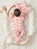 Buy SHEIN Cozy Pixies 2pcs Newborn Baby Girl Butterfly Pattern Knitted Soft Round Neck Long Sleeve Romper With Pants Set And Pillow in Pakistan