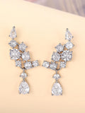 Buy SHEIN Cubic Zirconia Decor Drop Earrings in Pakistan