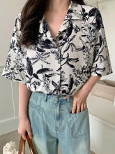 Buy SHEIN DAZY Floral Print Button-Down Short Sleeve Shirt in Pakistan
