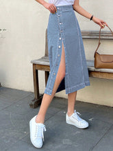 Buy SHEIN DAZY High Waist Button Front Denim Skirt in Pakistan