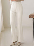 Buy SHEIN DAZY Women Elegant Casual Solid Color Flared Trousers in Pakistan