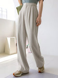 Buy SHEIN Dazy-Less Plicated Detail Wide Leg Trousers in Pakistan