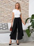 Buy SHEIN EMERY ROSE Tie Front Wide Leg Pants in Pakistan