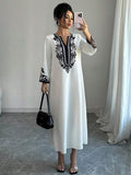 Buy SHEIN Elenzga Long Robe Dress For Women, New Arrival Fashion Loose Placement Print Ladies Robe in Pakistan