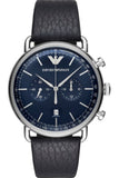 Buy Emporio Armani Men's Chronograph Quartz Leather Strap Blue Dial 43mm Watch AR11105 in Pakistan