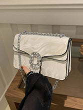 Buy SHEIN Fashionable And Versatile Solid Color PU Shoulder Bag, Casual And Simple Double-Layered Chain Square Bag in Pakistan