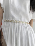 Buy SHEIN Faux Pearl Decor Chain Belt in Pakistan