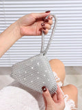 Buy SHEIN Glamorous Glitter Bling, Sequin, Luxury, Shiny Women's Mini Sparkling Rhinestone Clutch Bag in Pakistan