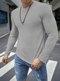 Buy FULL SLEEVES WAFFLE KNIT TEE - GREY in Pakistan