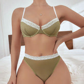 Buy Bra Set - Olive Bloom in Pakistan