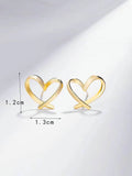 Buy SHEIN Heart Design Stud Earrings in Pakistan