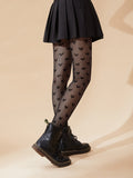 Buy SHEIN Heart Pattern Fishnet Black Tights For Women in Pakistan