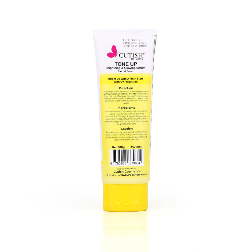 Buy Cutish Tone Up Bright & Glowing Serum Facial Foam in Pakistan
