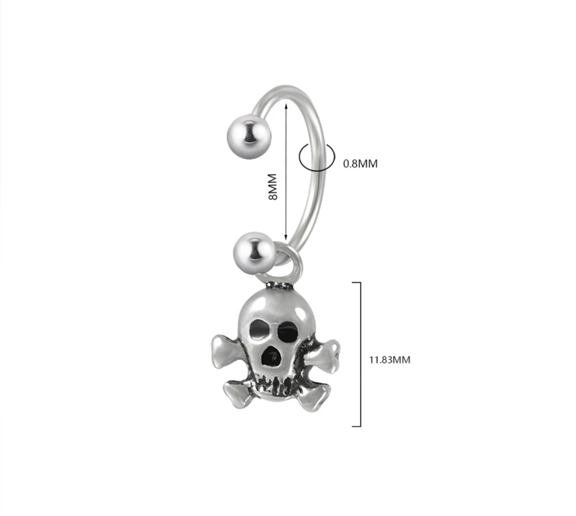 Buy Orb & Gravel 1pc Skull Multipiercing Hoop in Pakistan