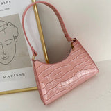 Buy Orb & Gravel Leather Baguette Pink Bag in Pakistan