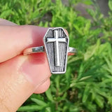 Buy Orb & Gravel Unisex Stainless Steel Coffin Cross Ring in Pakistan