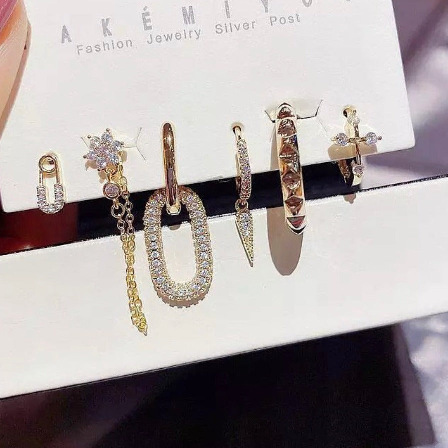 Buy Orb & Gravel S925 Huggie Hoop Set - Gold in Pakistan